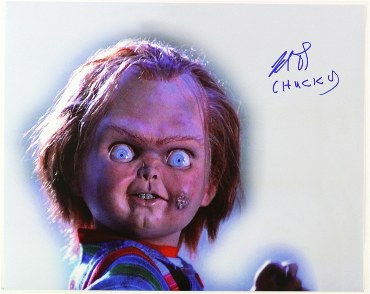 1988 Brad Dourif Child’s Play (close-up of Chucky) Signed LE 16x20 Color Photo (JSA)