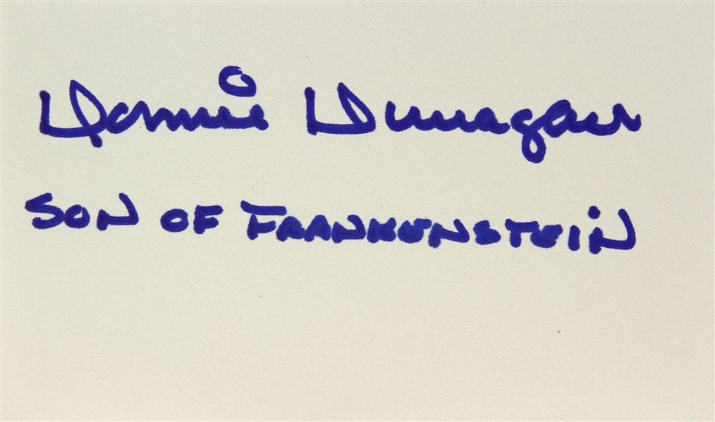 1939 Donnie Dunagan Son of Frankenstein Signed LE 3x5 Index Card (JSA)