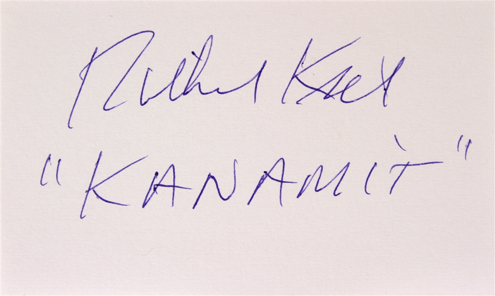 1977/1979 Richard “Jaws” Kiel The Spy Who Loved Me/Moonraker (“Kanamit”) Signed LE 3x5 Index Card (JSA)