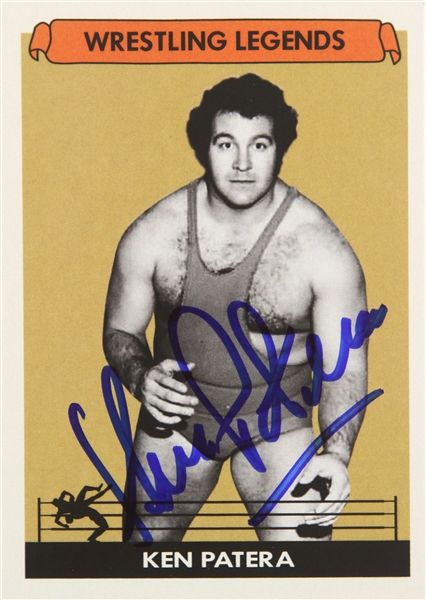 Ken Patera Wrestling Legend Signed LE Trading Card (JSA)