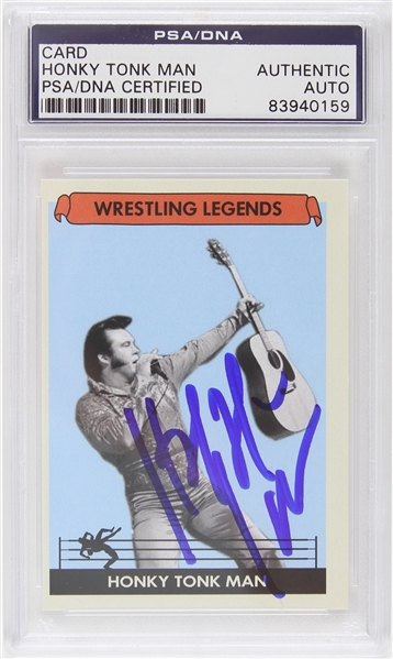 2016 Honky Tonk Man Wrestling Legend Signed LE Trading Card (PSA/DNA)