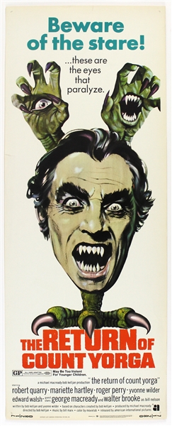 1971 The Return of Count Yorga 14"x 36" Movie Poster 