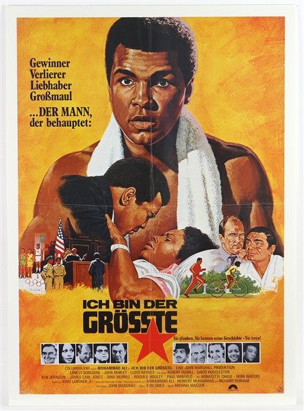 1977 Muhammad Ali The Greatest 23"x 33" German Film Poster