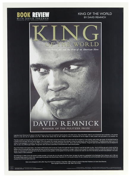 1999 Muhammad Ali King of the World by David Remnick Book Review 24"x 34" Poster