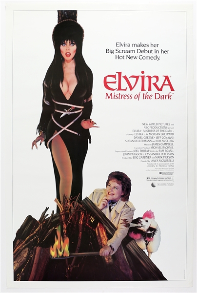 1988 Elvira Mistress of the Dark 27"x 41" Film Poster 