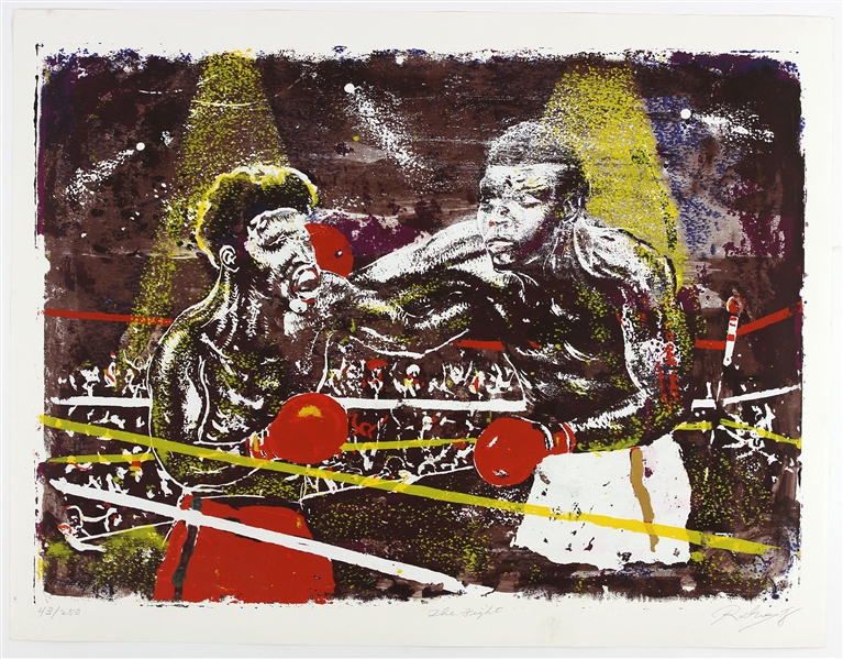1978 Muhammad Ali vs Leon Spinks "The Fight" 20"x 26" Limited Edition Lithograph