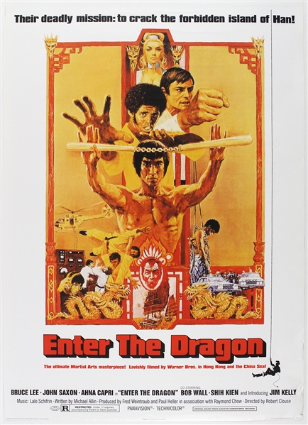 1998 Bruce Lee Enter the Dragon 24"x 33" Film Poster