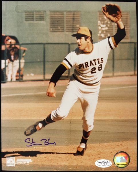 1970-74 Steve Blass Pittsburgh Pirates Signed 8" x 10" Color Photo *JSA*