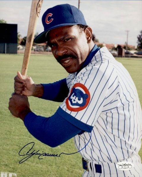 1987-92 Andre Dawson Chicago Cubs Autographed 8x10 Color Photo *JSA*