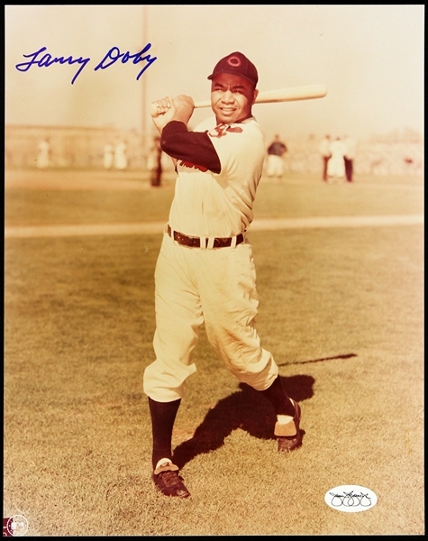 1947-1955 Larry Doby Cleveland Indians Signed 8"x 10" Photo *JSA*