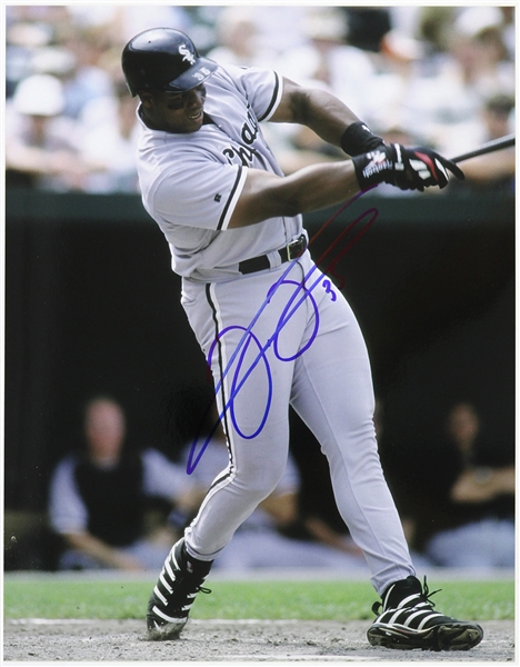 1990-2005 Frank Thomas Chicago White Sox Signed 11"x 14" Photo (JSA)