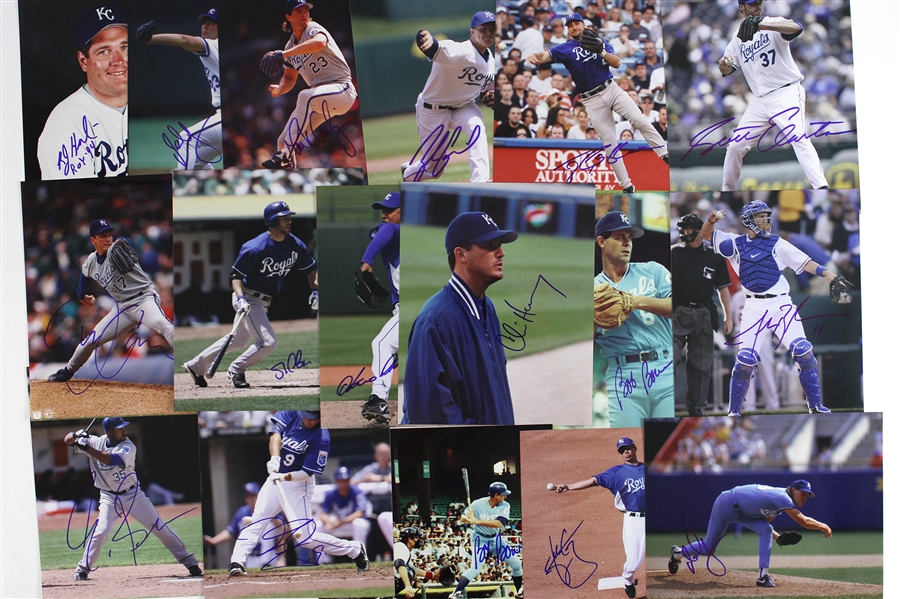 1970s-2000s Kansas City Royals Signed 8”x 10” Photos Including Willie Wilson, Gary Gaetti, Bob Melvin, and more (Lot of 90+)(JSA)