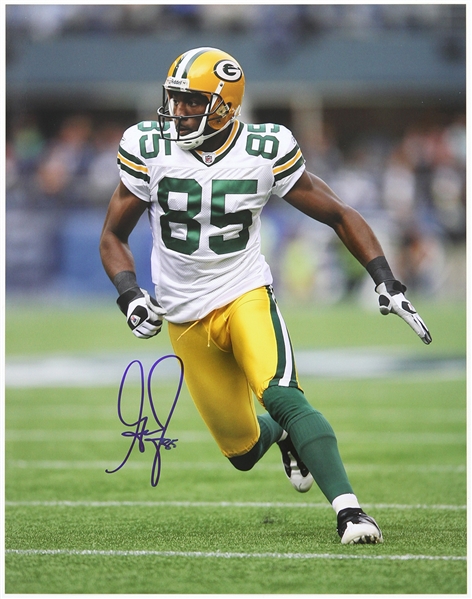 2006-2012 Greg Jennings Green Bay Packers Signed 11"x 14" Photo (JSA)