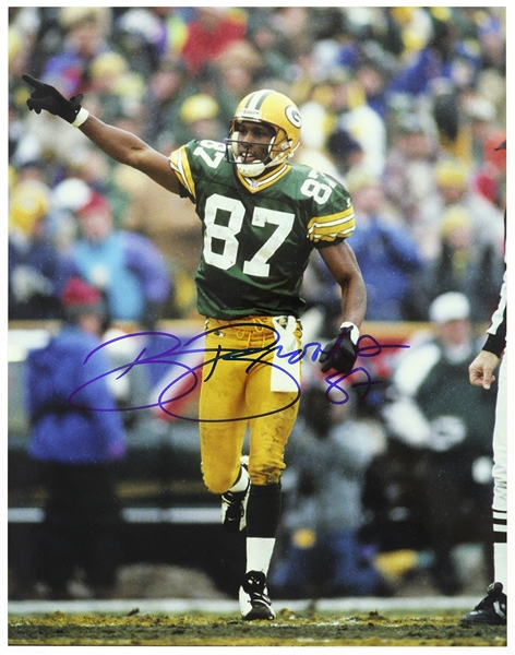 1992-1998 Robert Brooks Green Bay Packers Signed 11"x 14" Photo (JSA)