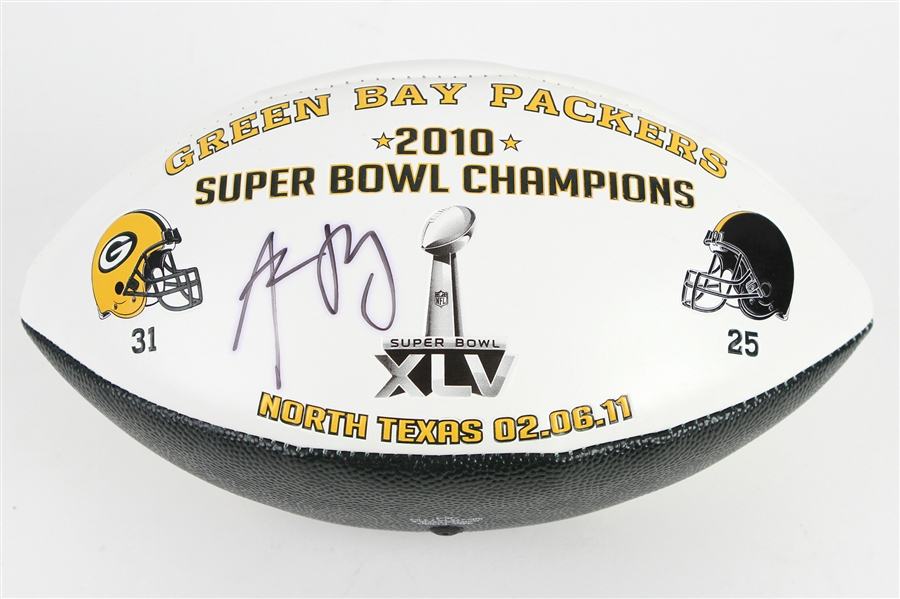 2010 Aaron Rodgers Green Bay Packers Signed Super Bowl XLV Champions Commemorative Football (JSA) 58/5000