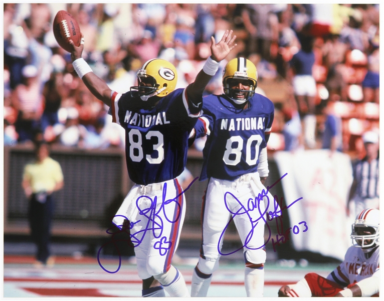1978-1986 John Jefferson & James Lofton Green Bay Packers Signed 11"x 14" Photo (JSA)