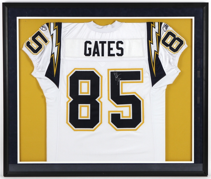2003-2017 Antonio Gates Los Angeles Chargers Signed 34"x 40" Framed Jersey (JSA)