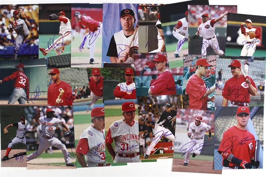 1970s-2000s Cincinnati Reds Signed 8”x 10” Photos Including Dusty Baker, Dave Collins, Herm Winningham, and more (Lot of 100+)(JSA)