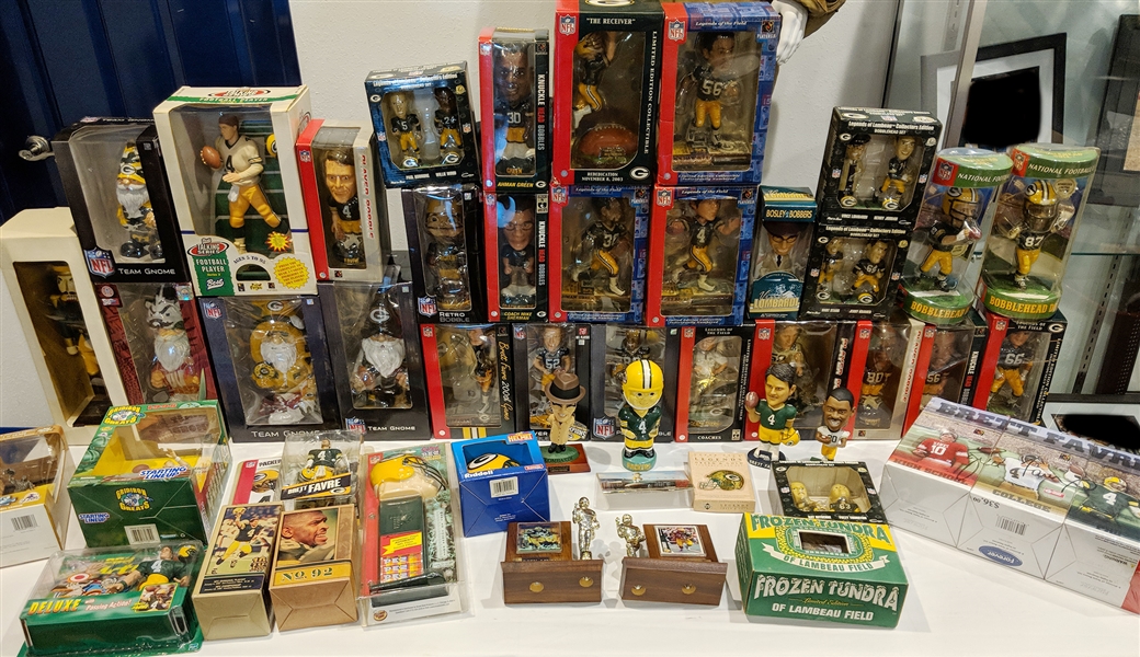 1960s-2000s Green Bay Packers Bobble Heads, Jerseys, Plates, Magazines and more (Lot of 245+)