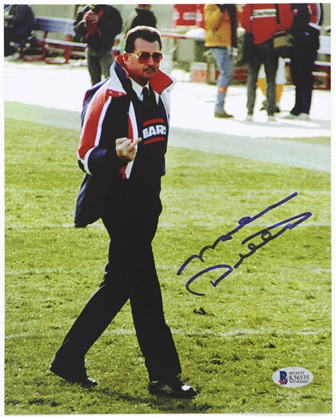 1982-1992 Mike Ditka Chicago Bears Autographed 8x10 Color Photo (Beckett COA)