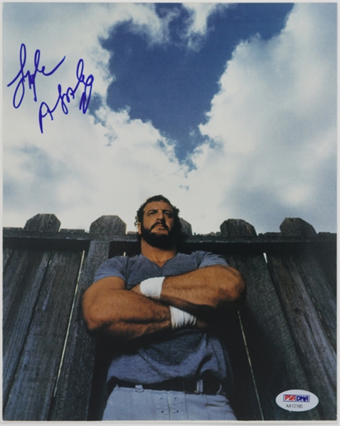 1971-1978 Lyle Alzado Denver Broncos Autographed 8x10 Color (PSA/DNA)
