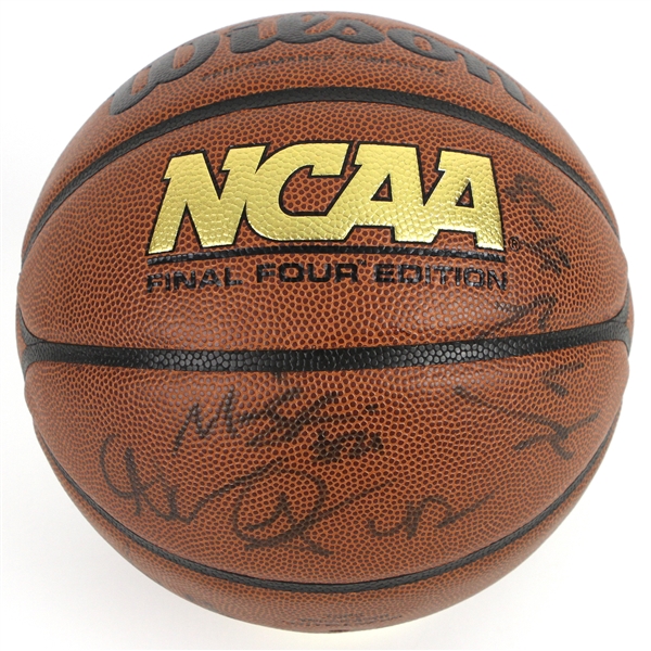 2006-07 Wisconsin Badgers Team Signed Wilson NCAA Basketball w/ 12 Signatures Including Bo Ryan, Brian Butch, Alando Tucker & More (JSA)