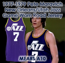 1977-1979 Pete Maravich New Orleans/Utah Jazz Game Worn Road Jersey (MEARS A10)