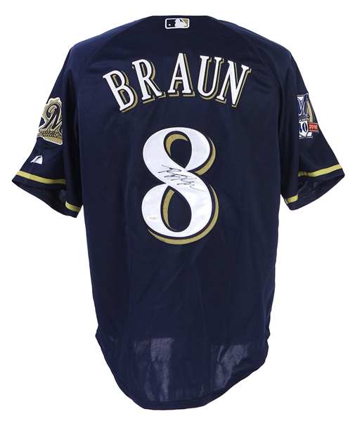 2010 Ryan Braun Milwaukee Brewers Signed Jersey (*JSA*)