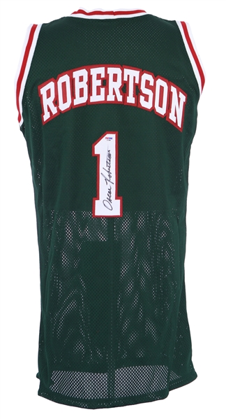 2000s Oscar Robertson Milwaukee Bucks Signed Jersey (PSA/DNA)