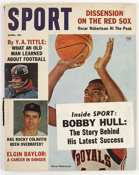 1964 (April) Sport Magazine w/ Oscar Robertson, Rocky Colavito & YA Tittle on Cover