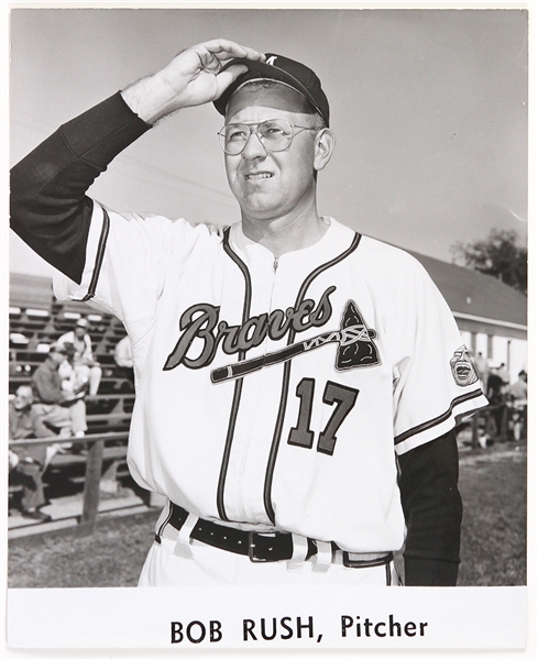 1959 Bob Rush Milwaukee Braves Original 8"x 10" Photo