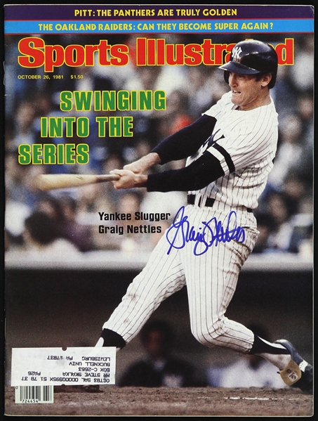 1981 Graig Nettles New York Yankees Signed Sports Illustrated (JSA)
