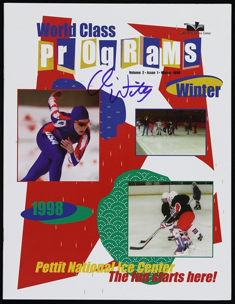 1998 Chris Witty Olympic Gold Medalist Signed Pettit National Ice Center World Class Programs (JSA)