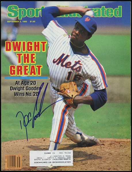 1985 Dwight Gooden New York Mets Signed Sports Illustrated (JSA)