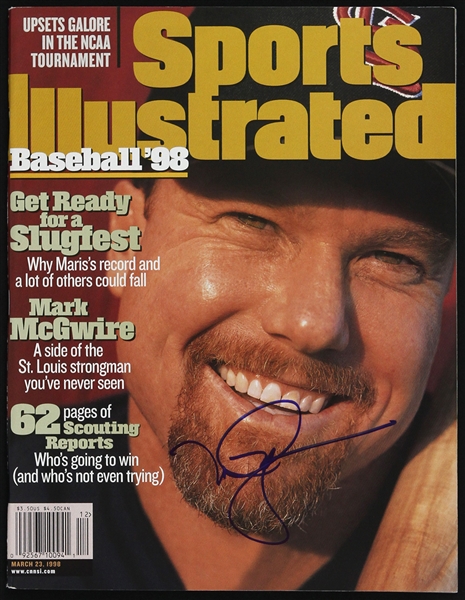 1998 Mark McGwire St. Louis Cardinals Signed Sport Illustrated (JSA)