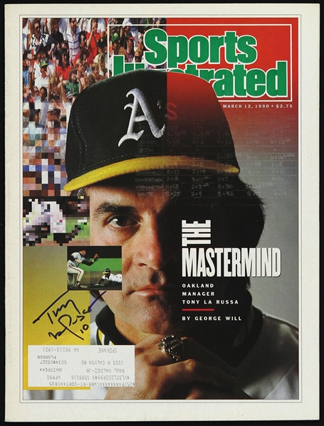 1990 Tony LaRussa Oakland As Signed Sports Illustrated (JSA)