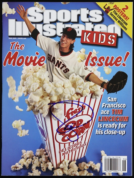 2009 Tim Lincecum San Francisco Giants Signed Kids Sports Illustrated (JSA)