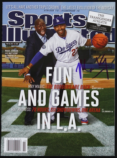 2012 Matt Kemp Los Angeles Dodgers Signed Sports Illustrated (JSA)