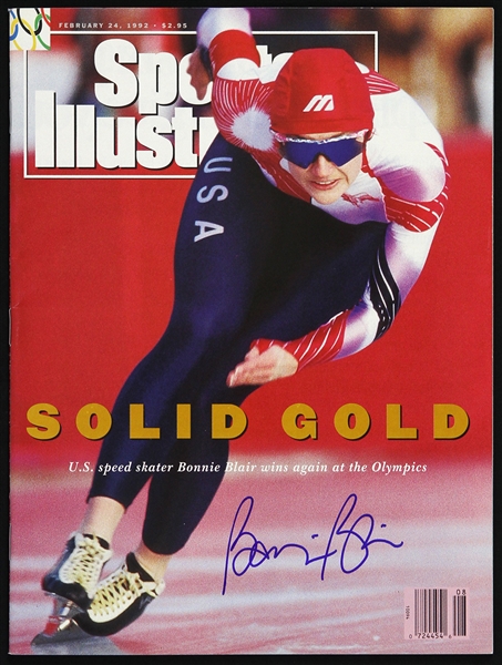 1992 Bonnie Blair Olympic Speed Skater Signed Sports Illustrated (JSA)