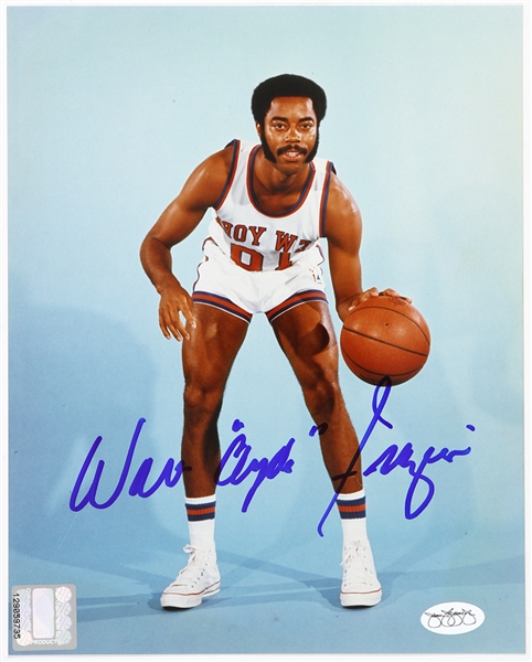 1967-1977 Walt Frazier New York Knicks Signed 8"x 10" Photo *JSA*