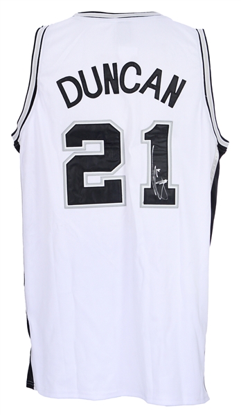 2000s Tim Duncan San Antonio Spurs Signed Jersey (JSA)