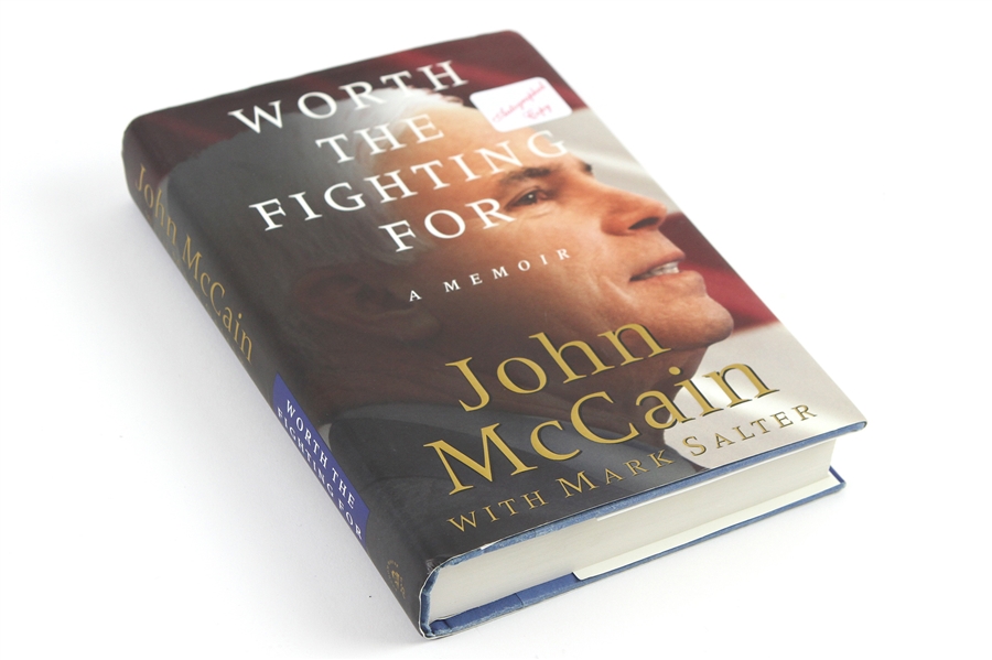 2002 John McCain US Senator/Presidential Candidate Signed "Worth The Fighting For" Hardcover Book (PSA/DNA)   