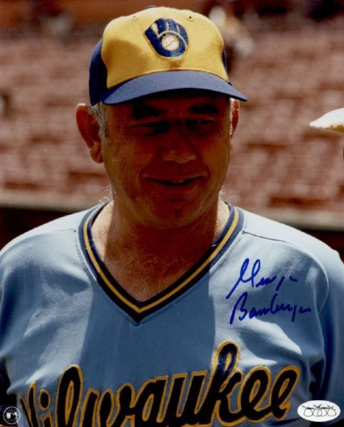 1978-86 George Bamberger Milwaukee Brewers Manager Autographed 8x10 Color Photo *JSA*
