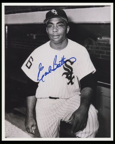 1955-60 Earl Battey Chicago White Sox Autographed 8x10 color Photo *JSA*
