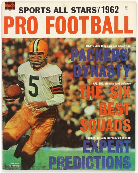 1962 Pro Football Sports All Stars Magazine Featuring "Packers Dynasty"