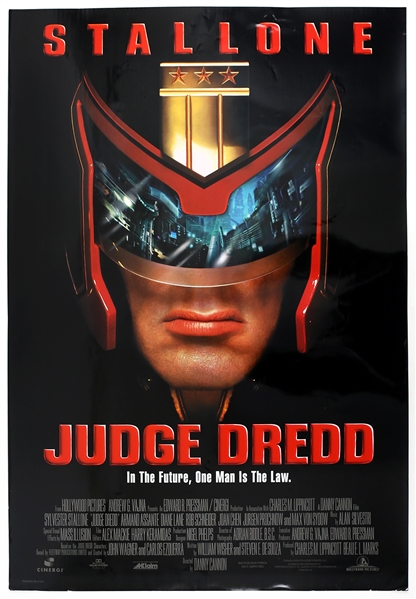 1995 Judge Dredd 27"x 41" Film Poster 