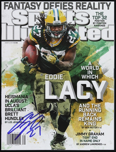 2014 Eddie Lacy Green Bay Packers Signed Sports Illustrated (JSA)