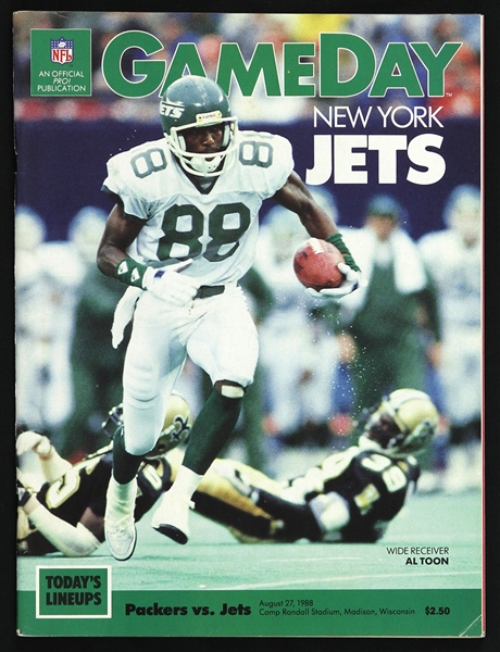 1988 Green Bay Packers vs New York Jets Official Game Day Publication