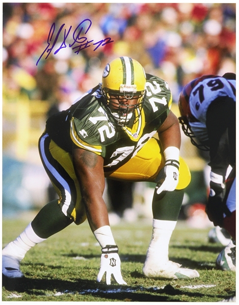1993-2002 Earl Dotson Green Bay Packers Signed 11"x 14" Photo (JSA)