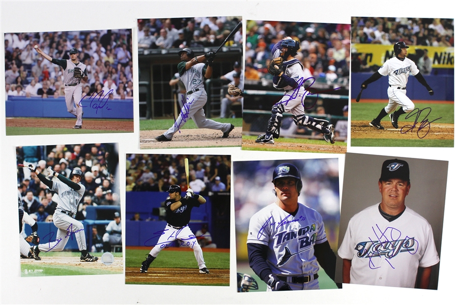 1990s-2000s Tampa Bay Rays Signed 8”x 10” Photos Including Jose Canseco and more (Lot of 8)(JSA)